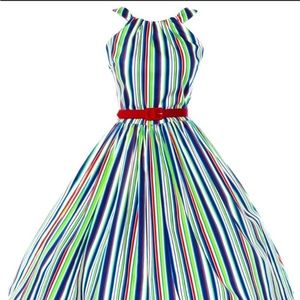 Pinup couture Candy stripe Harley, size small